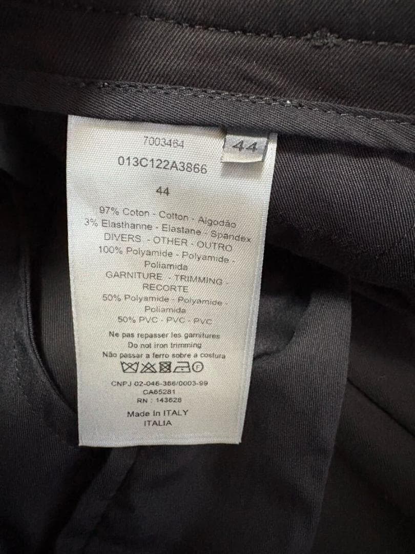 ★DIOR　ディオール　現行品　カーゴパンツ　定価18万円　44　ブラック★