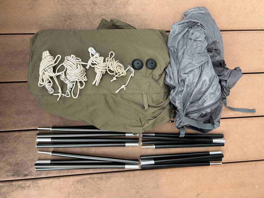 BUNDOK ソロベースEX カーキ　中古