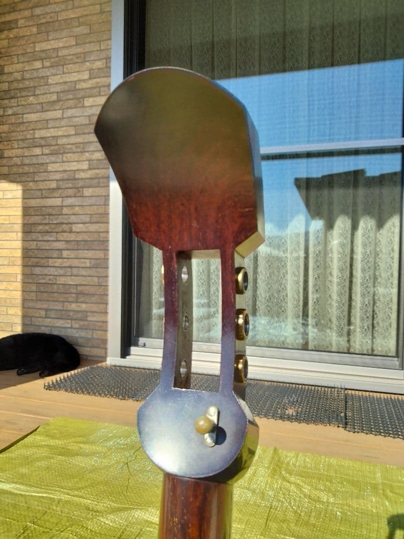 紅木 高級 三味線 紅木糸巻 両面犬皮