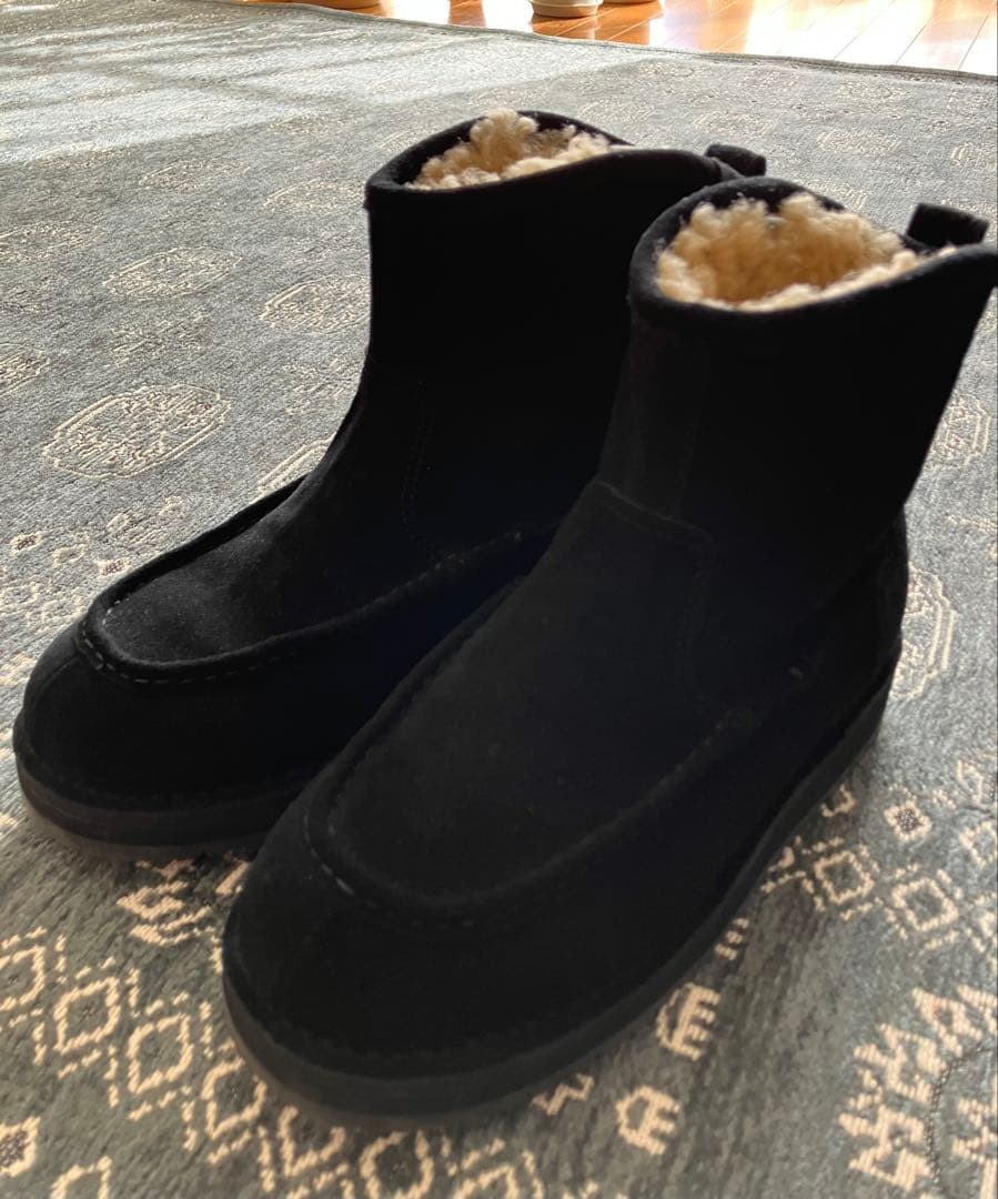 Suicokeスイコック　ムートンブーツRUSS-SD-CMwpブラック24.5