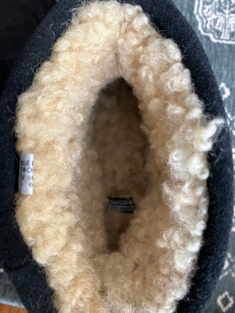 Suicokeスイコック　ムートンブーツRUSS-SD-CMwpブラック24.5