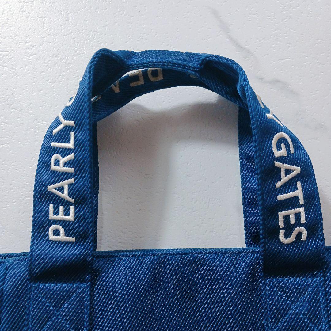 未使用級✨PEARLY GATES ネイビー カートバッグ ゴルフ　ロゴ刺繍