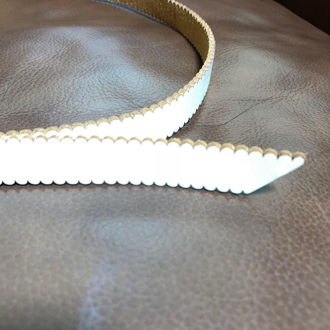 COMME des GARÇONS スカラップホワイトレザーベルト