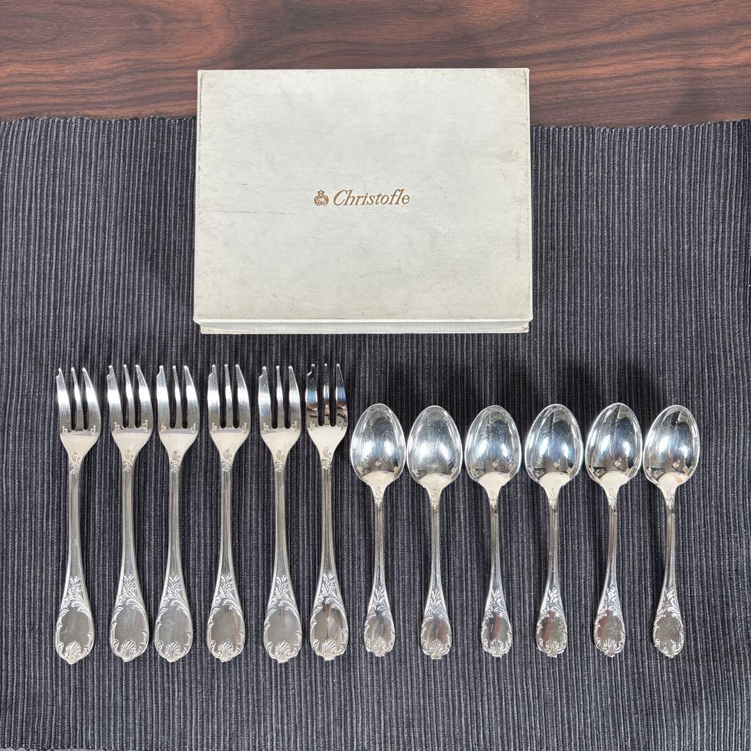 【クーニー様】クリストフル マルリー ケーキフォーク+コーヒースプーン 12P