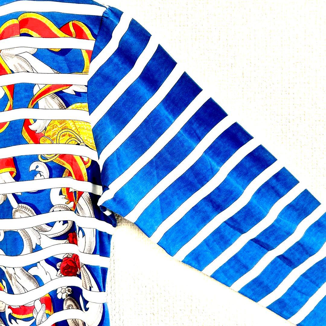 極美品 HERMES レディース ボーダーロングT 轡の気品