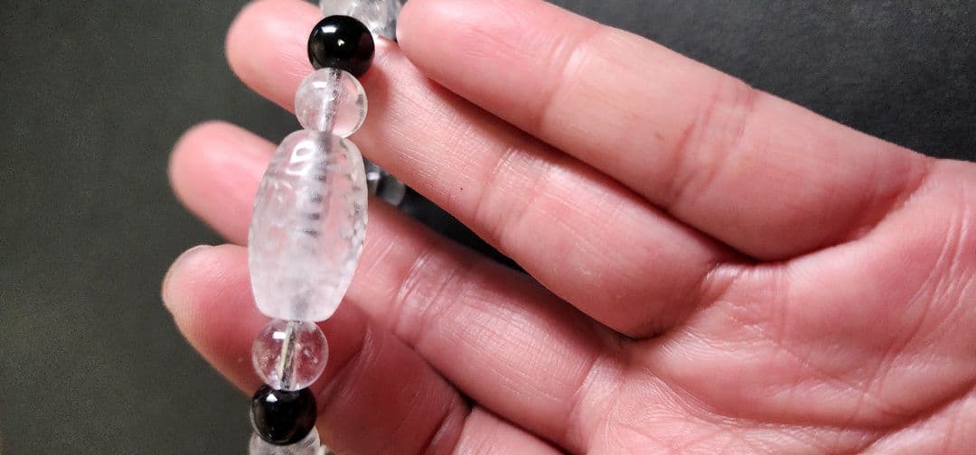 鳳凰　功徳を身に付ける マニ車　翡翠　ヒマラヤ水晶　鳳凰ブレス 021