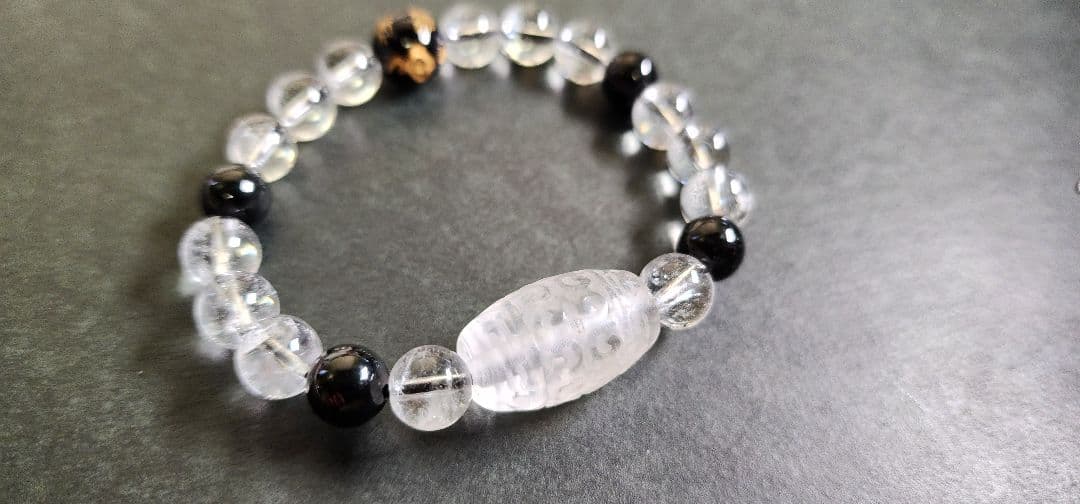 鳳凰　功徳を身に付ける マニ車　翡翠　ヒマラヤ水晶　鳳凰ブレス 021