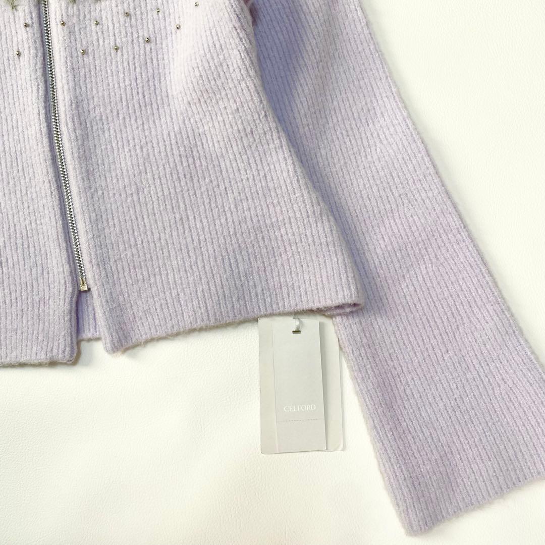 新品タグ付き✨　CELFORD フェアアイルジップカーディガン　2024