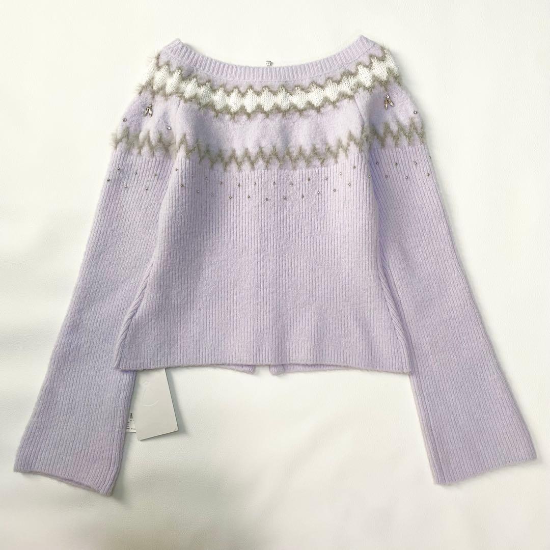 新品タグ付き✨　CELFORD フェアアイルジップカーディガン　2024