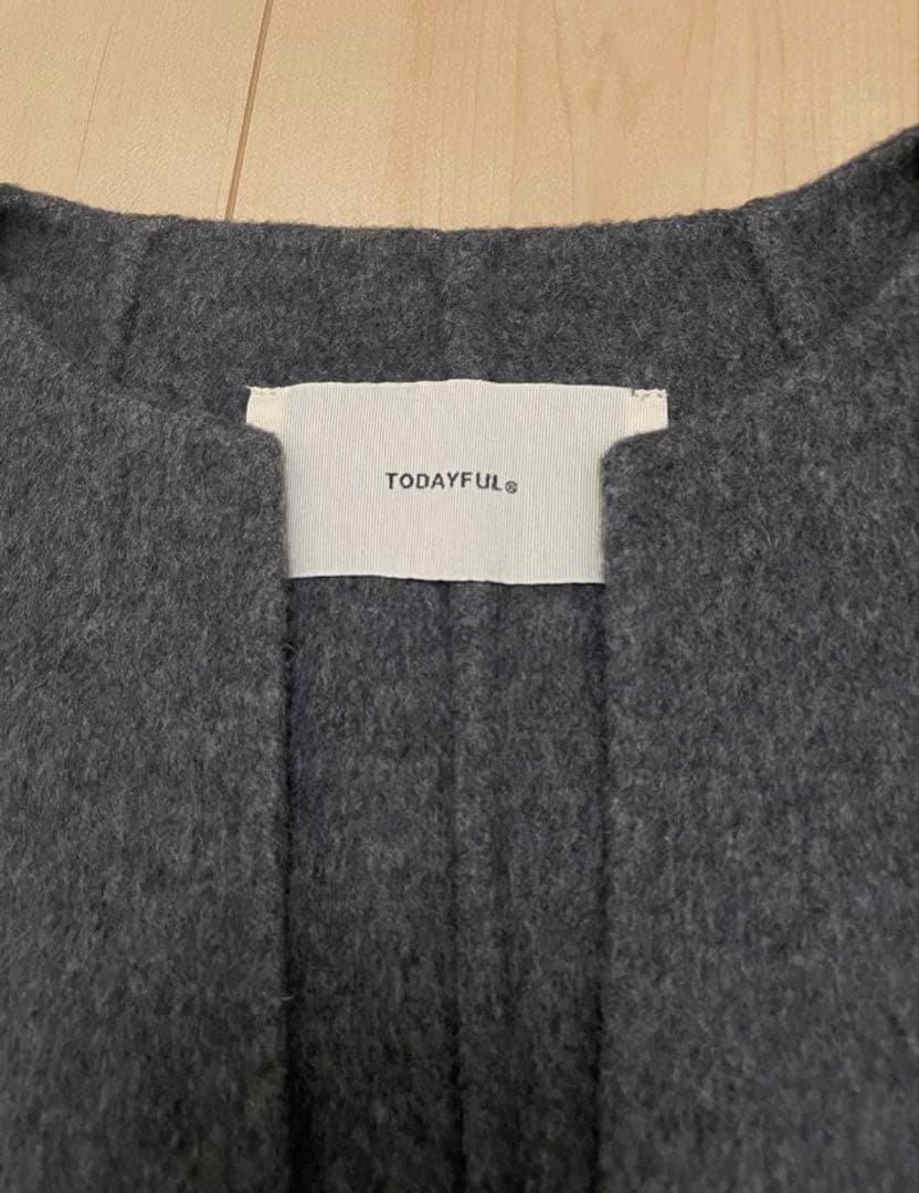 m*.様 TODAYFULトゥデイフル　キーネックウールベスト