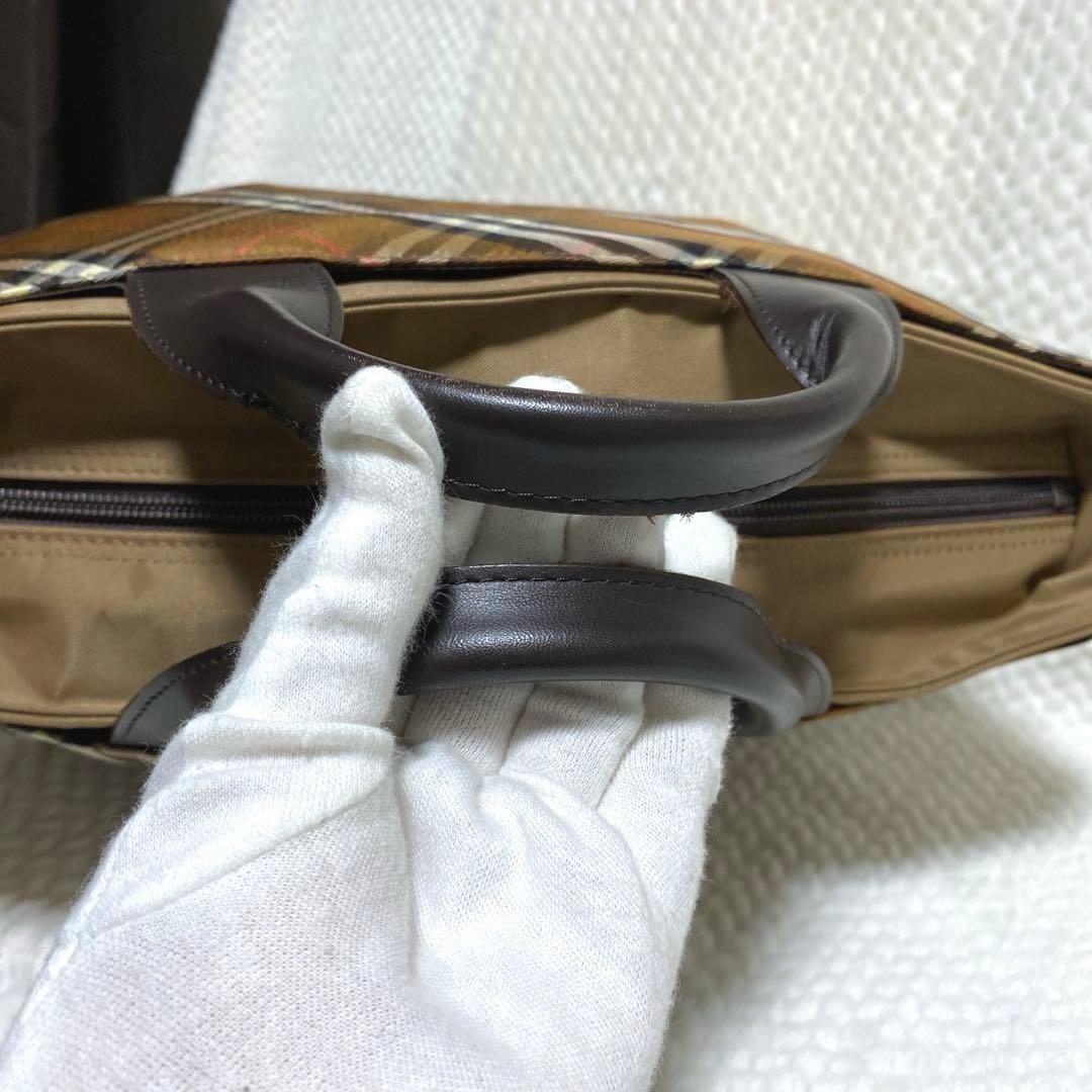 未使用 Burberry バーバリーブルーレーベル ノバチェック ハンドバッグ