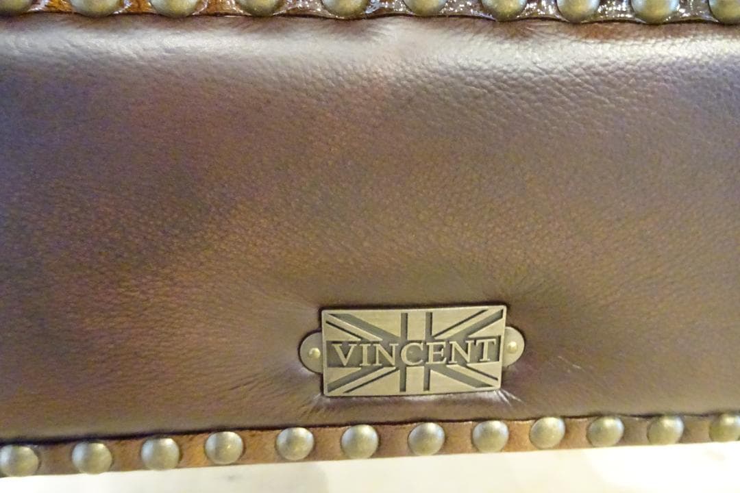 VINCENT/ヴィンセント　スツール　オットマン　本革　英国ヴィンテージ