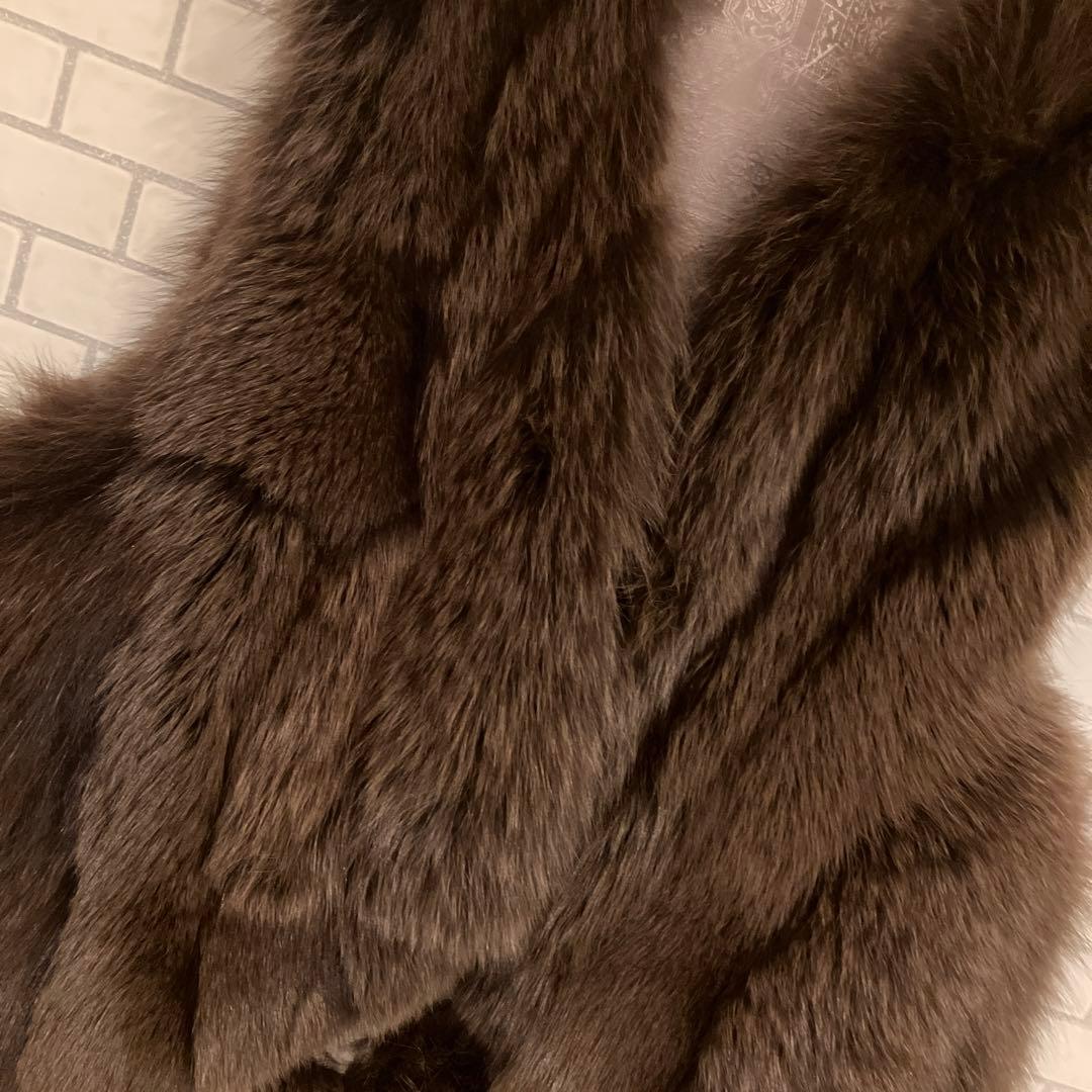 ❤️超美品❤️ブラウン毛皮ベスト　リアルファー ・フォックスベスト