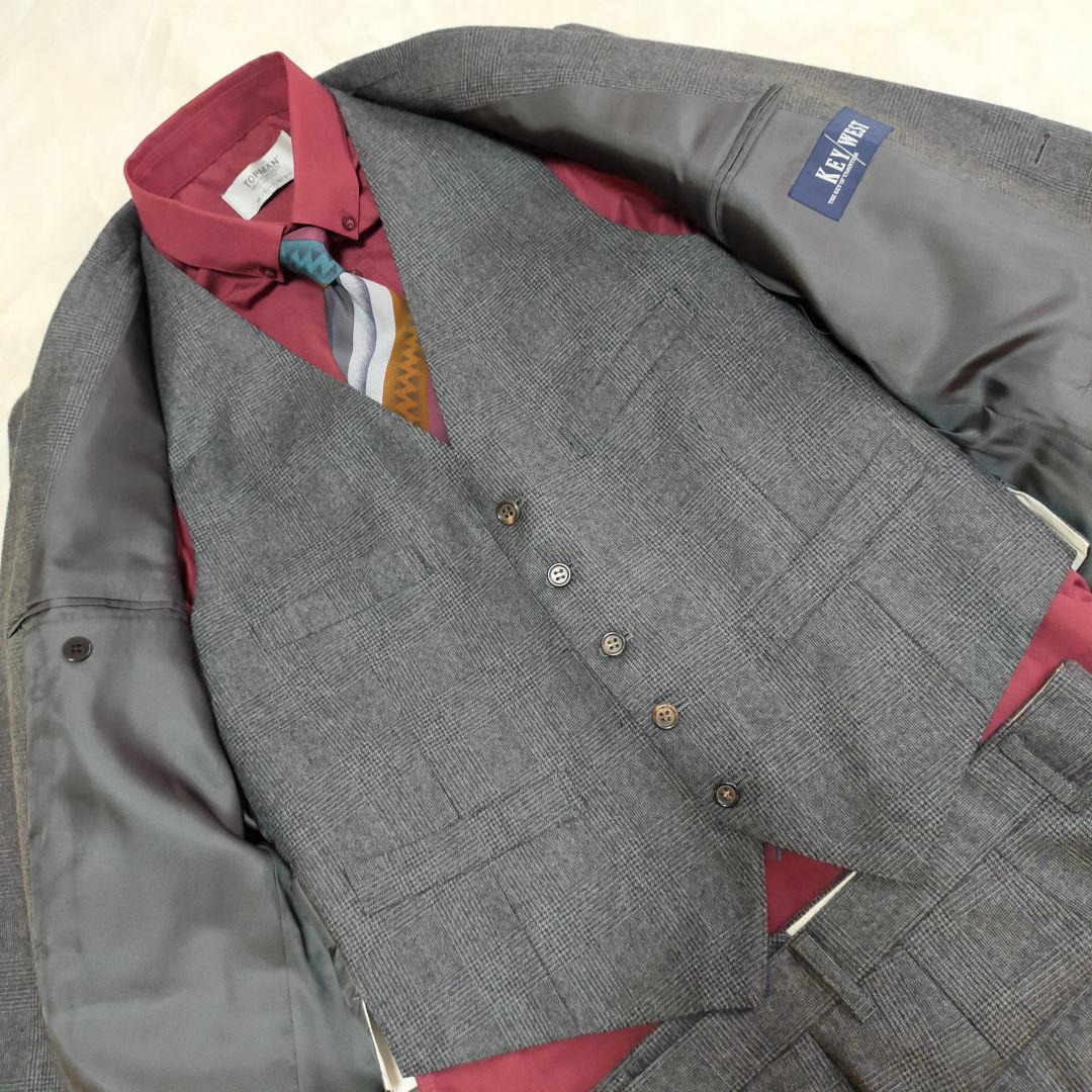 美品　80S 90S　ジャパンヴィンテージ　グレンチェック　スリーピーススーツ