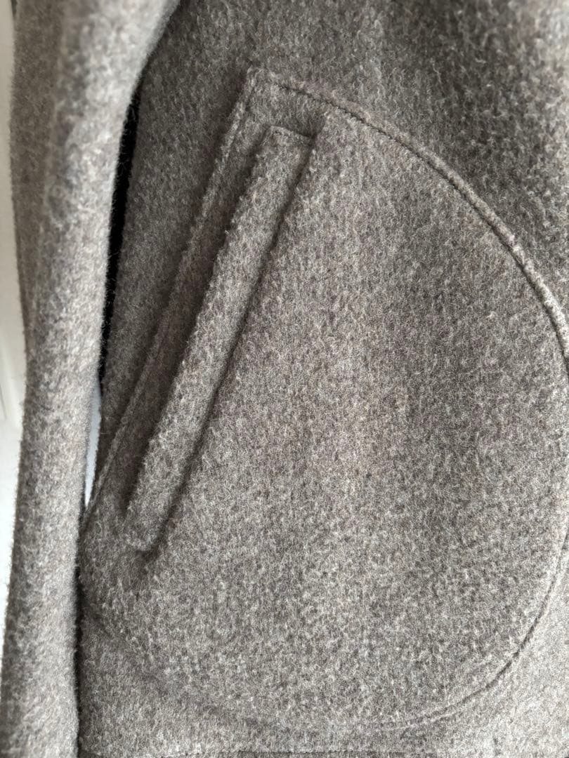 DANTON ダントン ウール モッサ ノーカラーコート