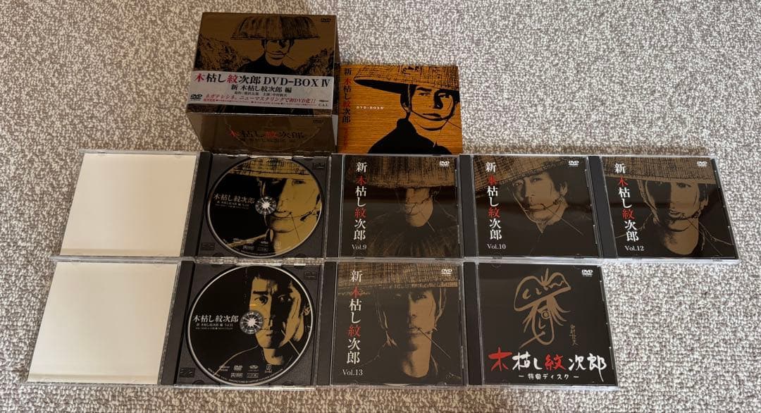 【フルセット】木枯し紋次郎DVD-BOX1～4(計34枚)市川崑劇場 中村敦夫他