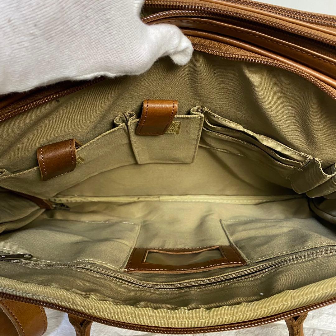 エルエルビーン　ビジネスバッグ　ブリーフケース　2WAY レザー　ブラウン