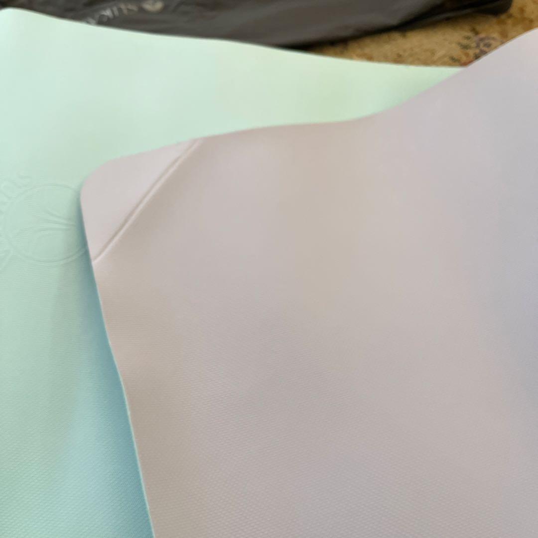 SUKALA リバーシブルヨガマット 水色 マットケース付き　ヨガウェアMサイズ