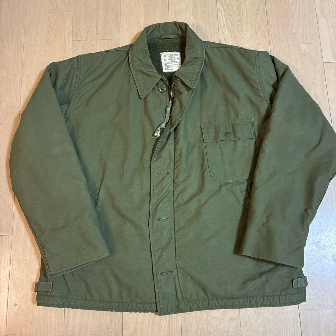 70s u.s.navy A-2 デッキジャケット 米軍実物 ミリタリー