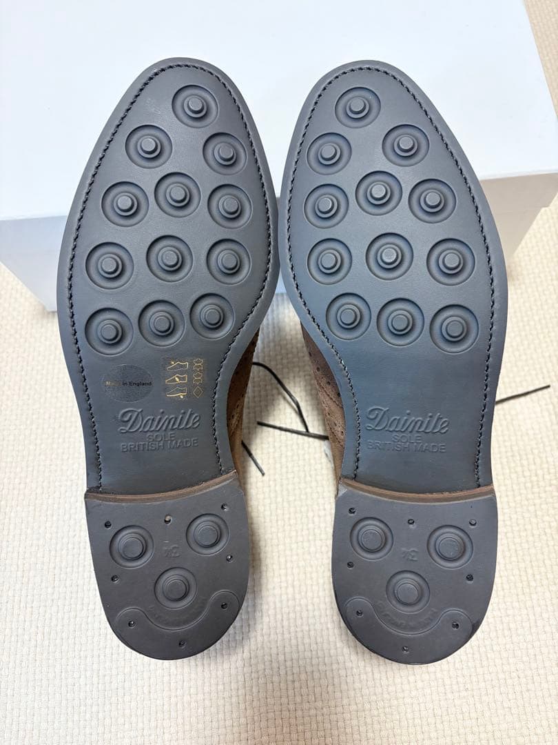 ロイドフットウェア　ブラウンスエード キャップオックスフォードブローグシューズ