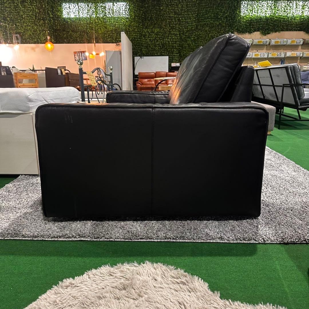 IKEA 2人掛けソファ KIVIK 幅186 合皮 ブラック 家具 B059