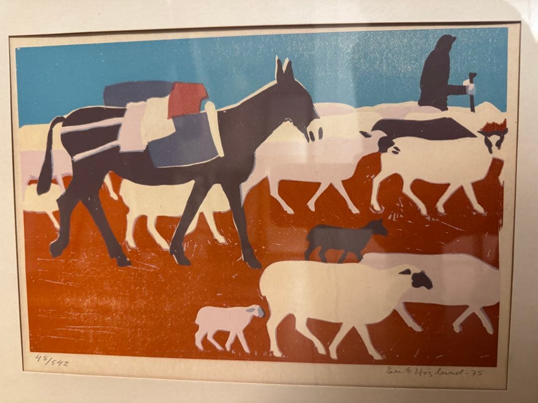 Erik Hoglund エリックホグラン リトグラフ 馬