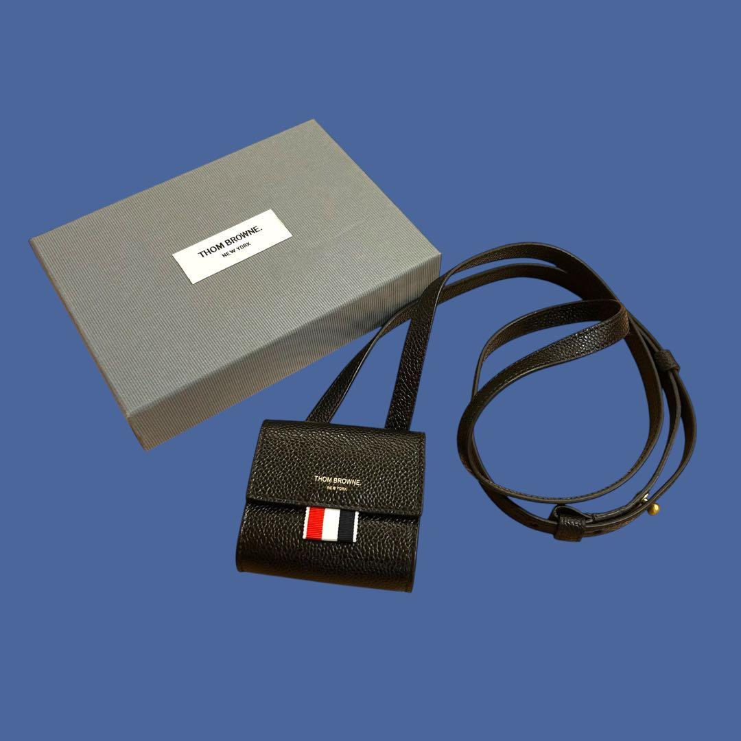 ★新品未使用★ THOM BROWNE トリコロール レザー ショルダーポーチ