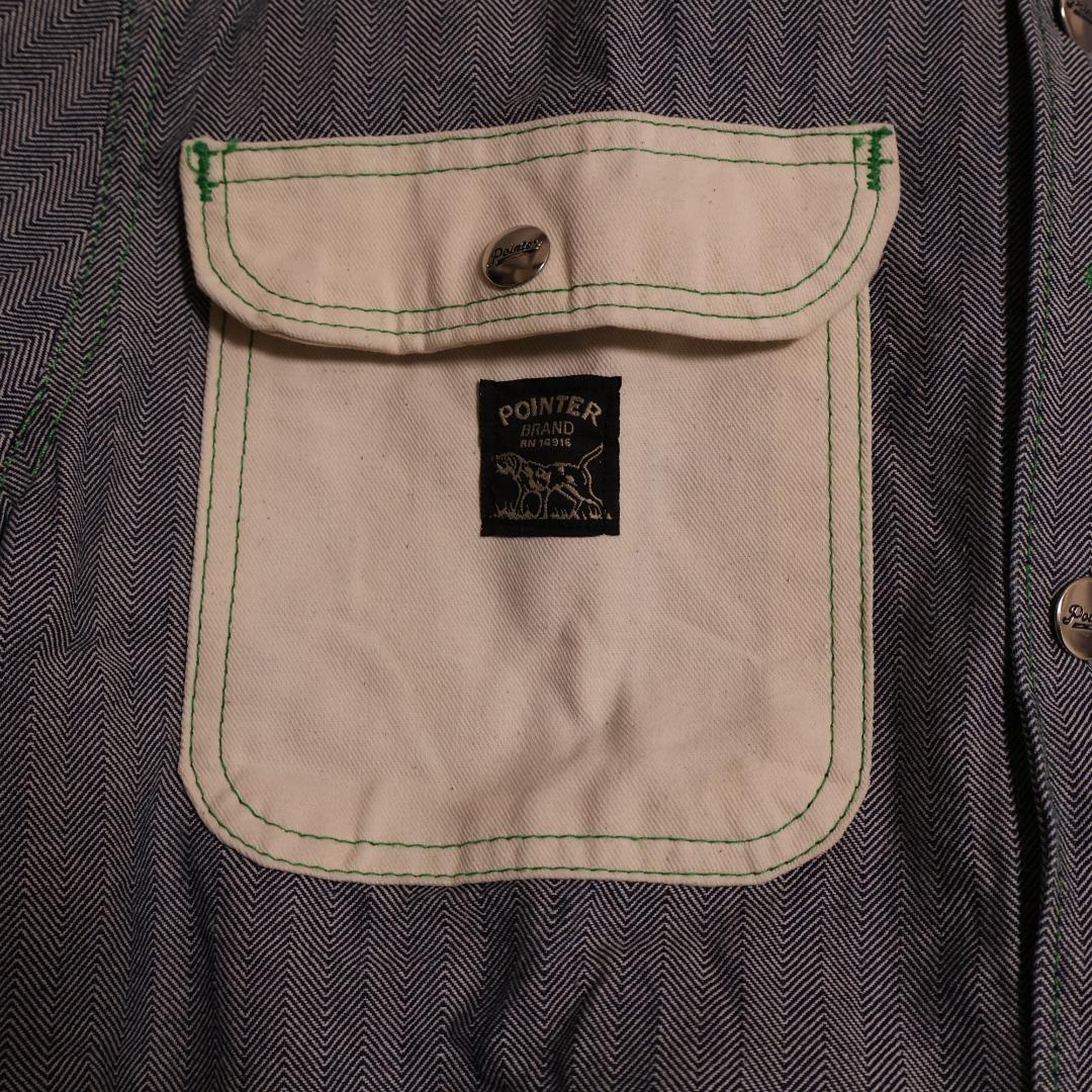 ポインターブラックラベル ヘリンボーン カバーオール US-L日本XLサイズ