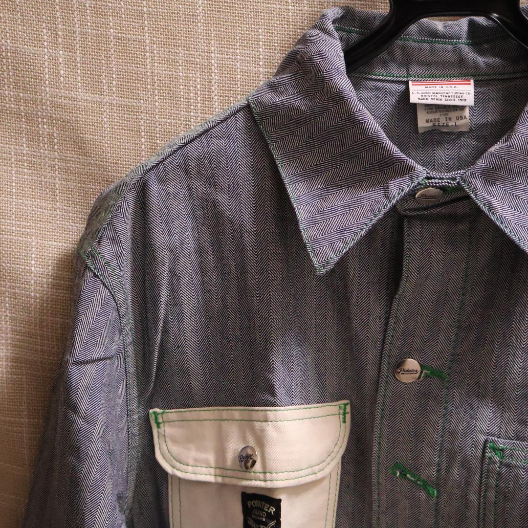 ポインターブラックラベル ヘリンボーン カバーオール US-L日本XLサイズ