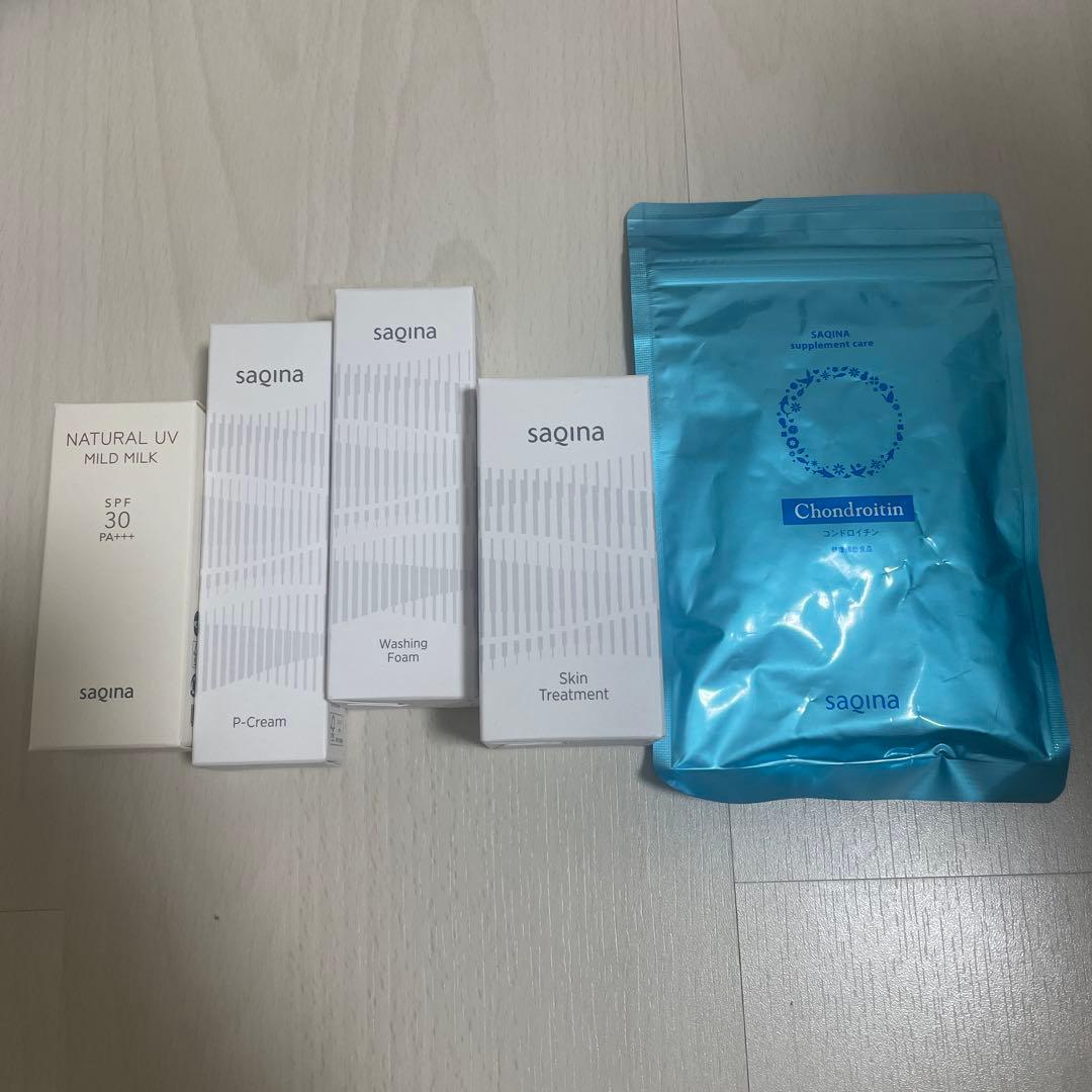 サキナ　saqina スキンケア　用品　セット　おまけ付き　日焼け止め　洗顔　等