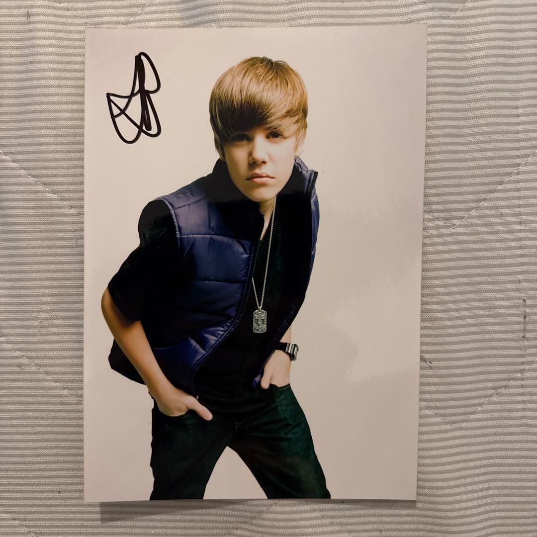 ジャスティン・ビーバー　Justin Bieber 生サイン　2枚セット