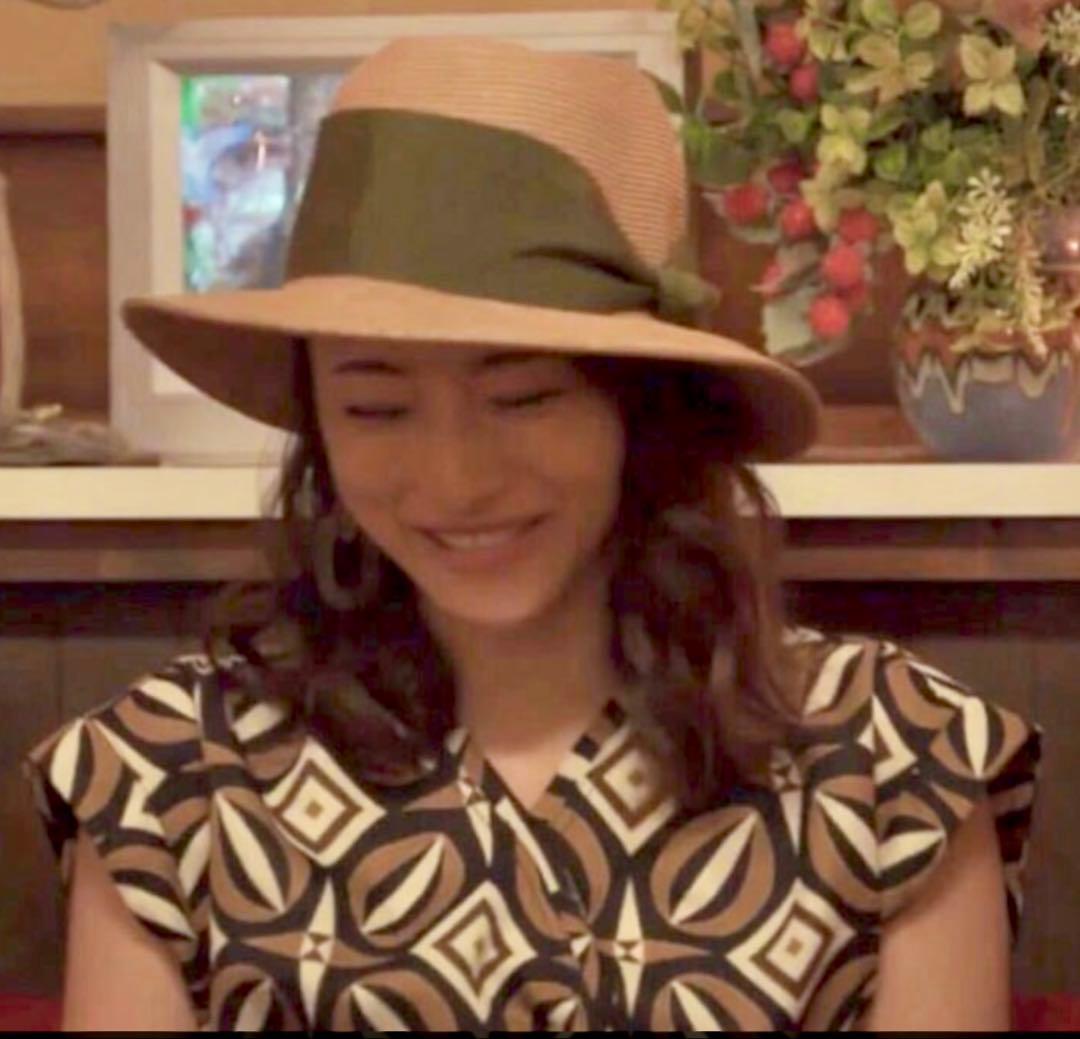 アシーナニューヨーク●極美品●石原さとみ着用モデル カミラ リボンストローハット