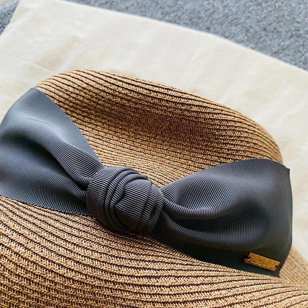 アシーナニューヨーク●極美品●石原さとみ着用モデル カミラ リボンストローハット