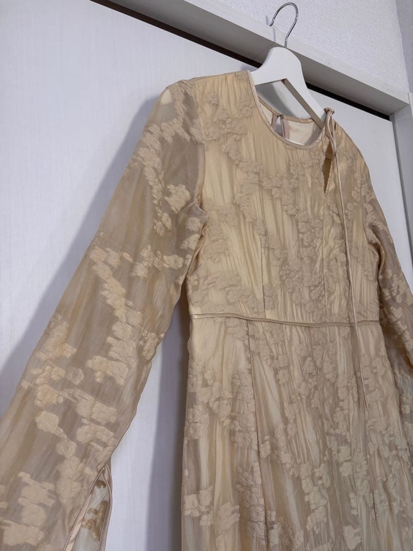 CLANE クラネワンピースBULGED FLOWER JACQUARD