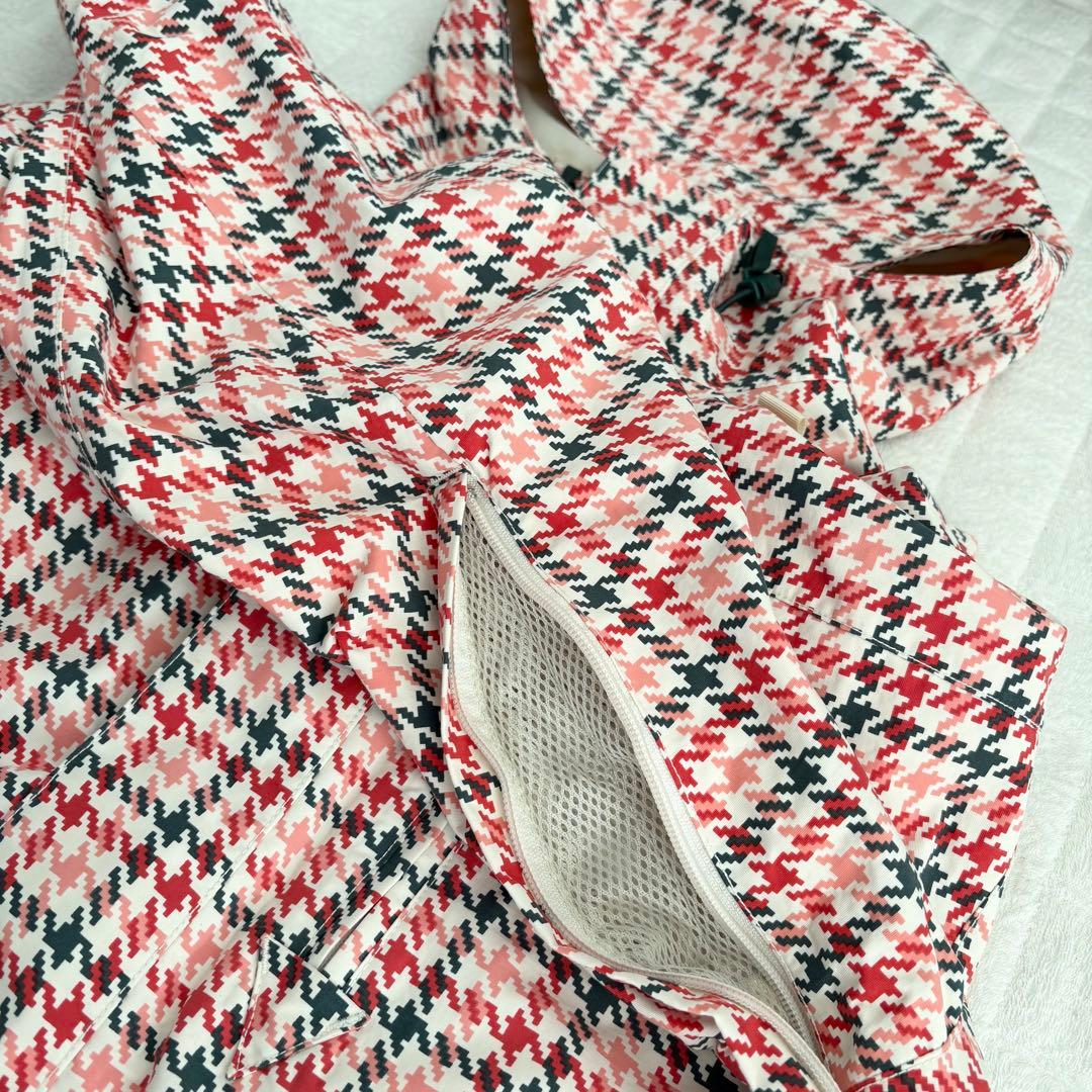 burton スノーウェエア レディース　上M　下S　白系チェックスノボースキー