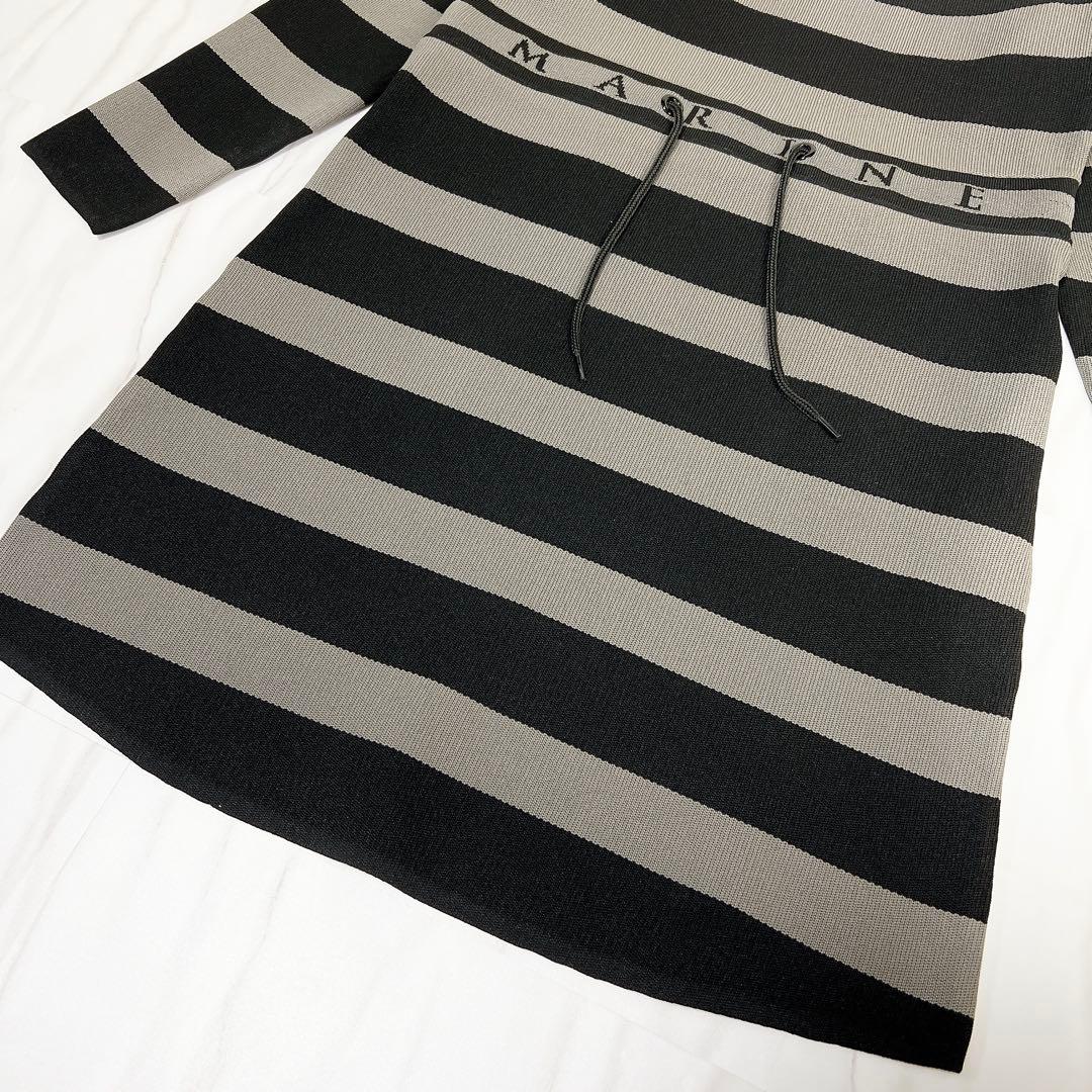 《美品》muta MARINE GOLF ボーダーニットワンピース ゴルフウエア