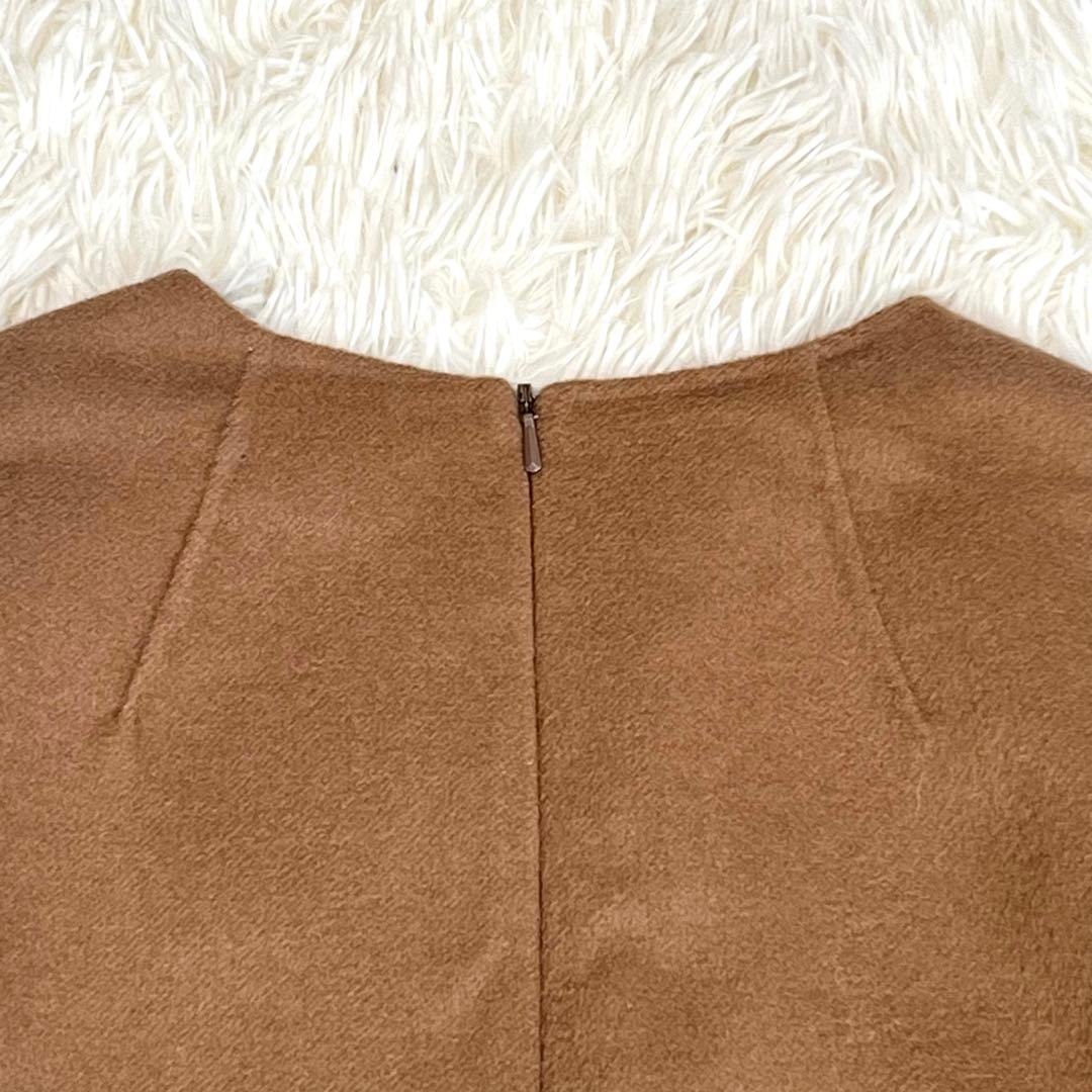 'S MaxMara クチートアマーノ アンゴラ混 ワンピース 42 キャメル
