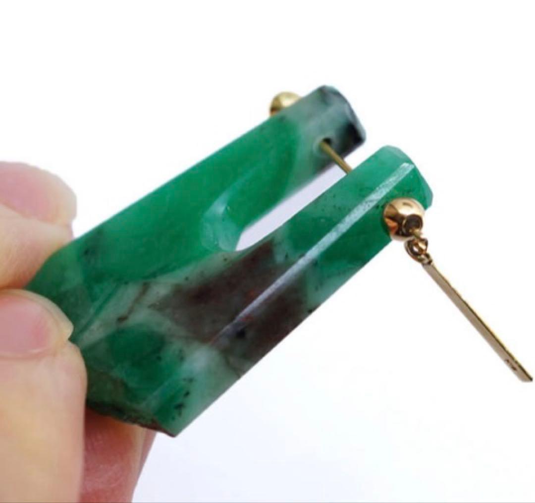 ころんたん　MONAKA モナカジュエリー エメラルド ロックピアス