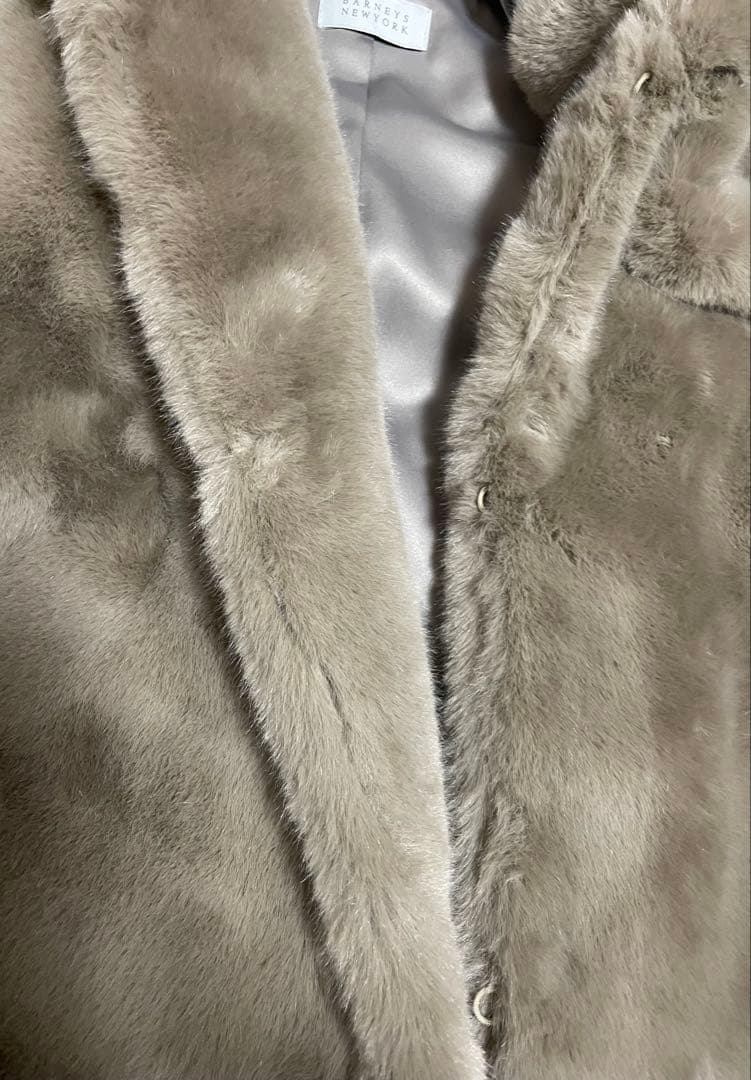 BARNEYS NEW YORK フード付きファーコート