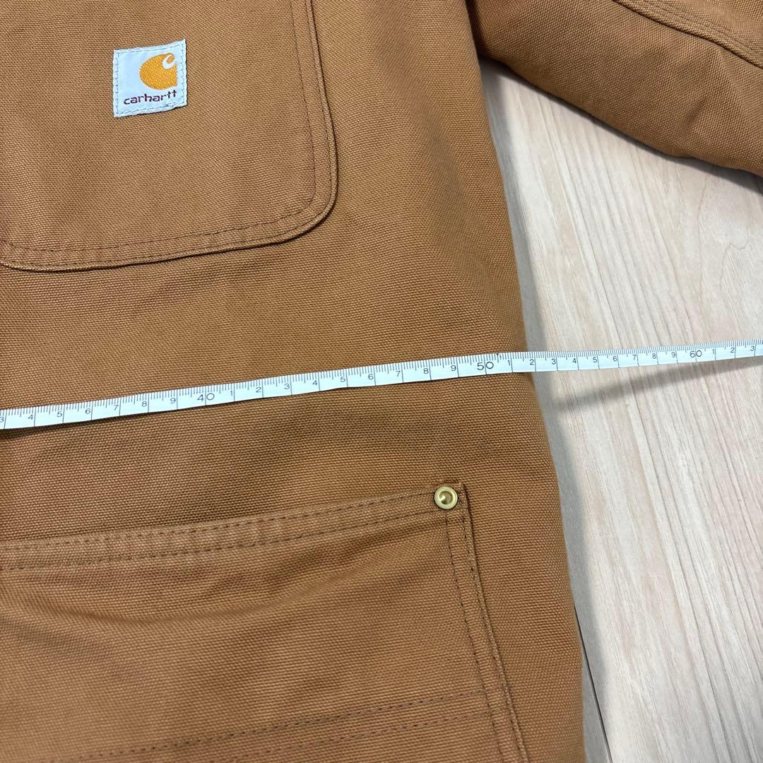 carhartt ブラウン ダックチョアコート　S ブランケット裏地　C01-M