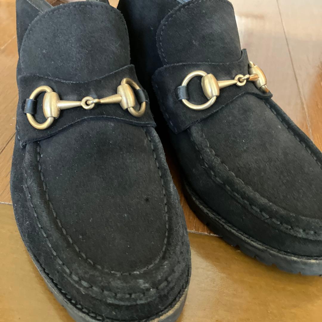 グッチ　GUCCI スウェードビット　ハイカットローファー　C３６