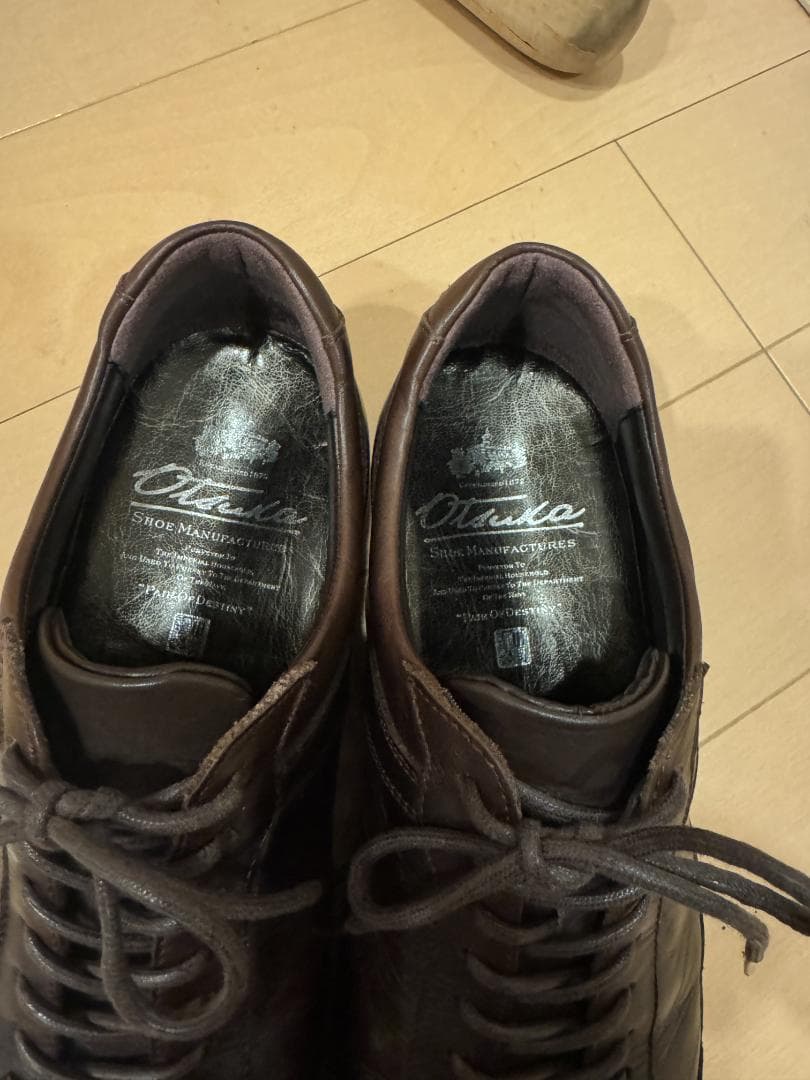 美品　大塚製靴　ジェントル　ビジネススニーカー HS-6009 チョコ ブラウン
