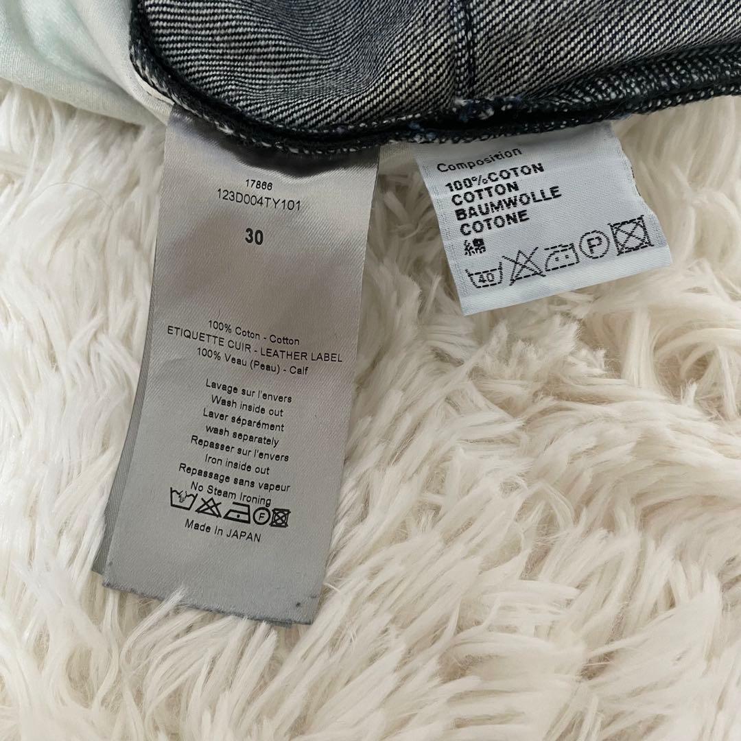 美品 ディオールオム コットン100% デニムパンツ ジーンズ ネイビー 30