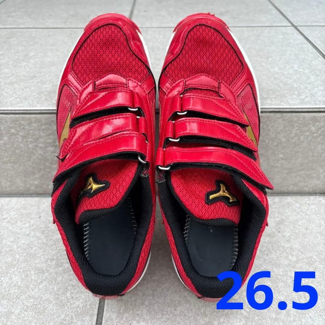 ミズノプロ　野球　トレーニングシューズ　26.5cmレッド