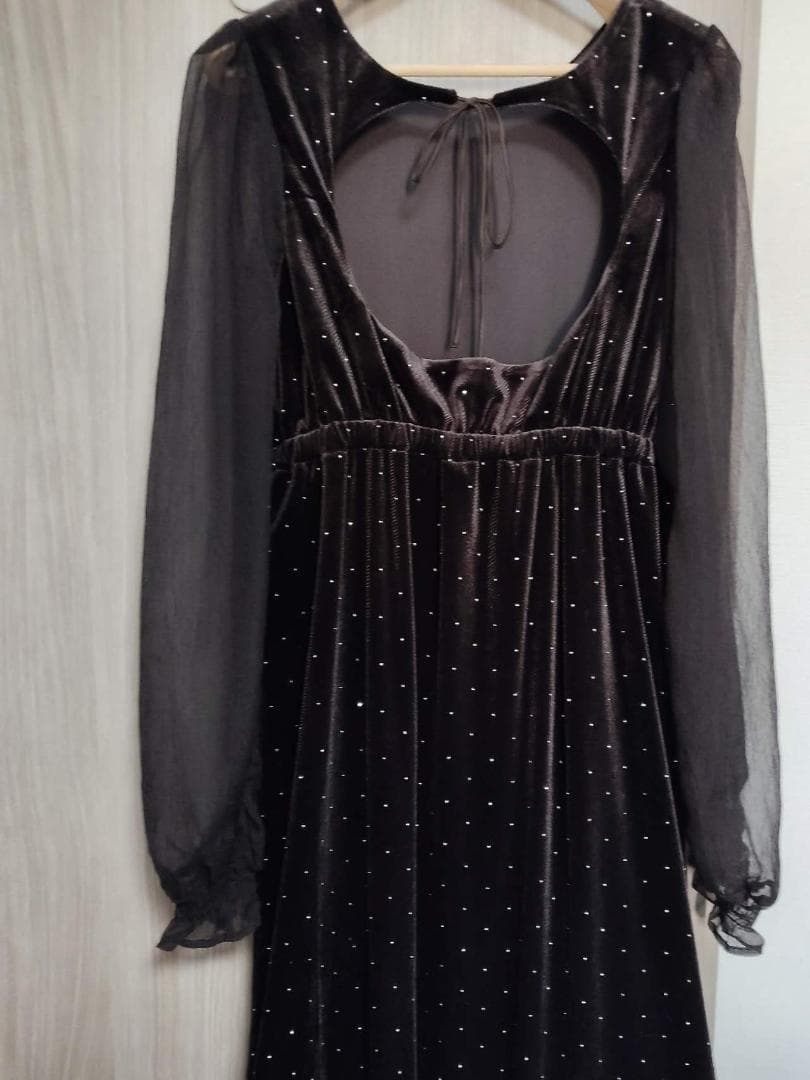 Kastane 【結婚式/オケージョン】ベロアスタッズワンピース