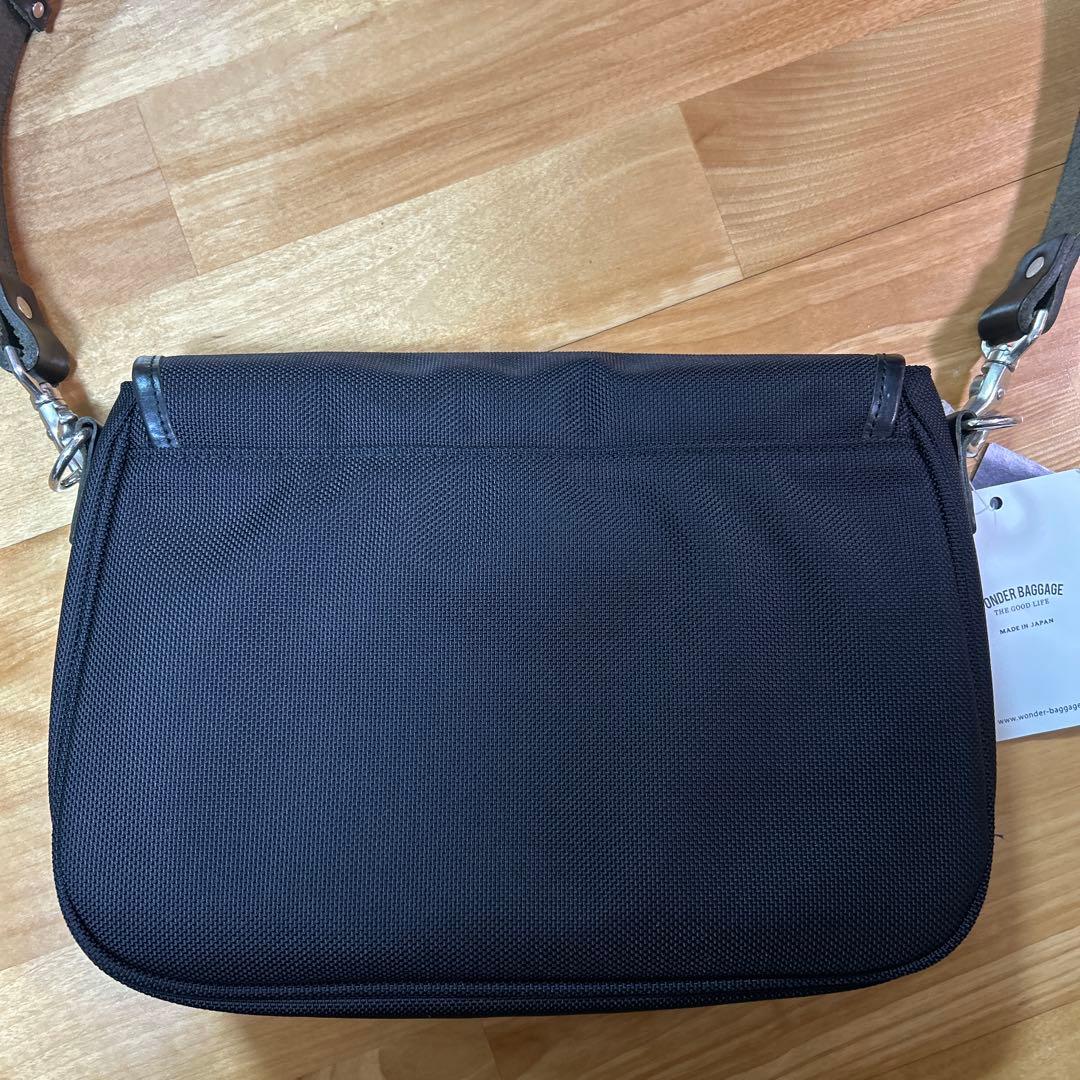 レア品 WONDER BAGGAGE フラップショルダーバッグ ブラック