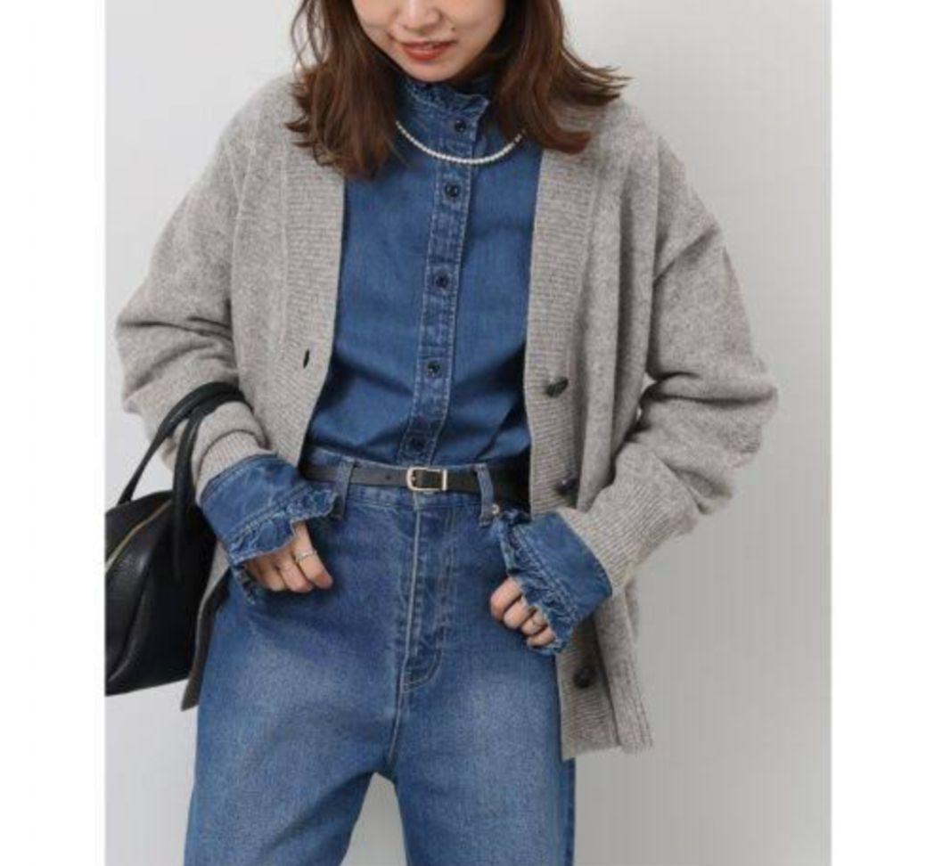 こ*の様 【極美品】ジャーナルスタンダードレリューム　ハミルトンウールVネックカ