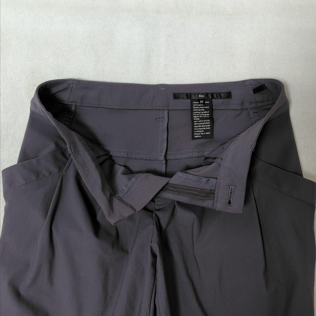 美品 ダブスタ Sov. メリル ハイテンション パンツ 前ボタン ダブル ソブ