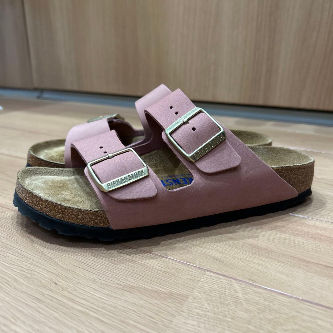 ビルケンシュトック　アリゾナ　ソフトフットベッド　オールドローズヌバックスエード