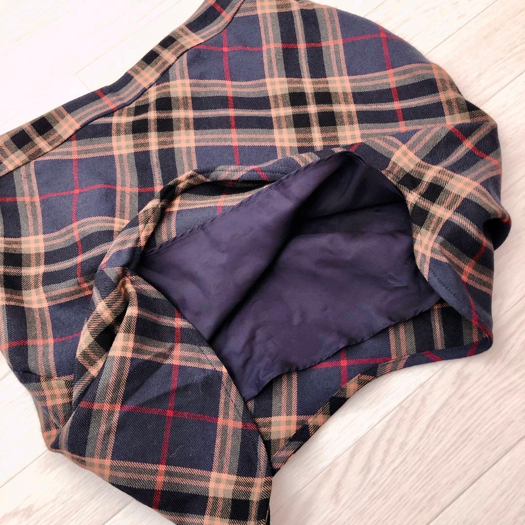 美品 ヴィヴィアンウエストウッドレッドレーベル チェック柄変形ミニスカート ３